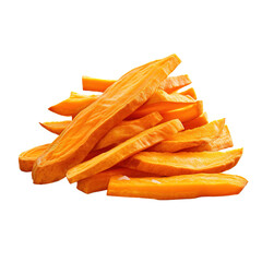 Fried potato Isolated on transparent background