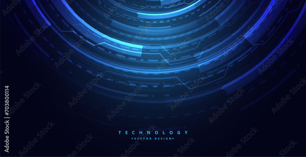 Wall mural futuristic web data hud backdrop for cyber innovation or information