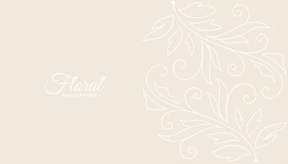 Fototapeta na wymiar line style beautiful floral swirl background design