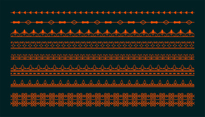 ethnic style boho pattern border background in set design