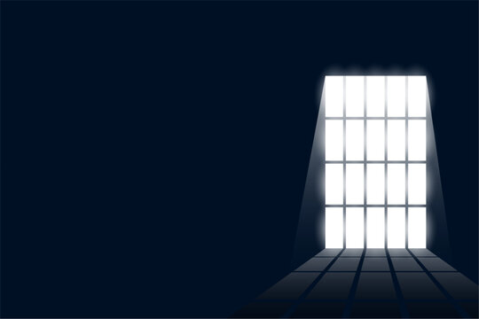 prison cage iron bars design with light effect