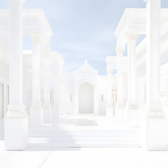 Abstract 3d white architecture interior for design, modern, contemporary, indoor and outdoor,...