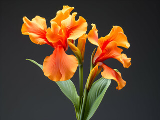 Lily flower in studio background, single lily flower, Beautiful flower images