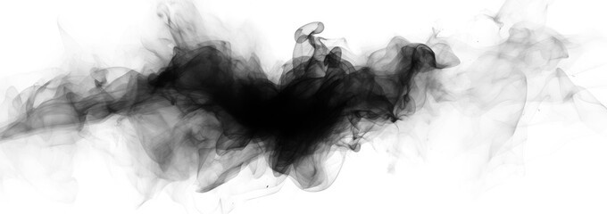 Abstract black and white smoke background for desktop wallpaper, Generative AI