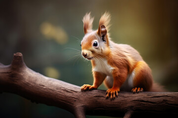 Acrobatic Squirrel Balancing Act
