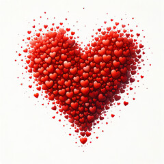 Heart made of red hearts - Valentine's Day - Lovers' Day