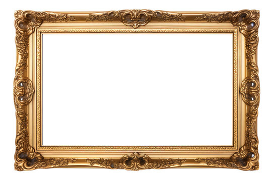 Antique frame isolated on transparent background