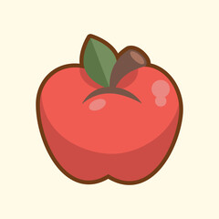 red apple vector illustration, red apple clip art