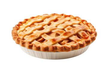 Apple pie Isolated on transparent background