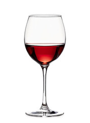 glass of red wine, isolated on white. Generative Ai.