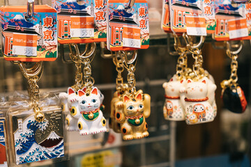 日本のお土産　招き猫　お土産　キーホルダー