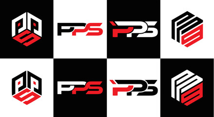 PPS set ,PPS logo. P P S design. White PPS letter. PPS, P P S letter logo design. Initial letter PPS letter logo set, linked circle uppercase monogram logo. P P S letter logo vector design.	
