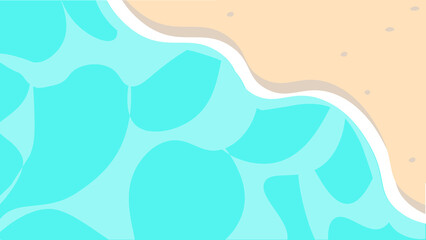Fototapeta na wymiar background illustration with waves of sea and beach