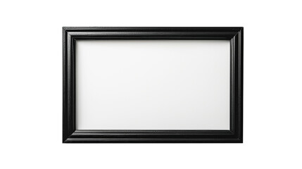 black picture frame, isolated. Generative Ai.