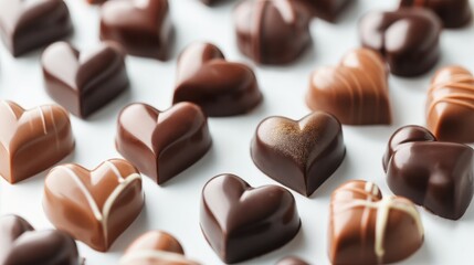 heart shaped decorative valentines chocolates 