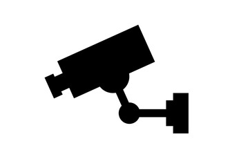 Ilustración de diseño de icono de cámara de seguridad, estilo de diseño de silueta, diseñado para impresión y web.