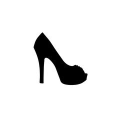 Black high heels shoe icon