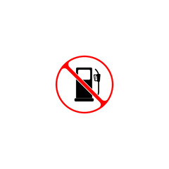  No fuel logo icon isolated on white background