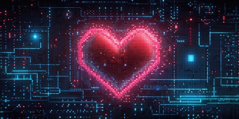 Cyber Valentine's Day pixel love