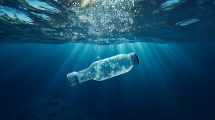  A plastic bottle dropped into the worlds oceans.
