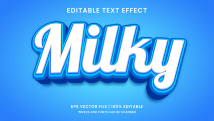Milky drink 3d editable text effect