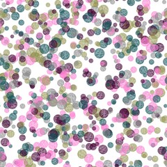 Twilight lavender, marble blue, khaki and pastel grey polka dot with texture on the white background. Seamless pattern.