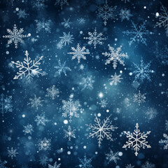 Fototapeta na wymiar Snowflakes on blue background