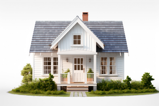 Luxury home with decorative a houseplant isolated on transparent background