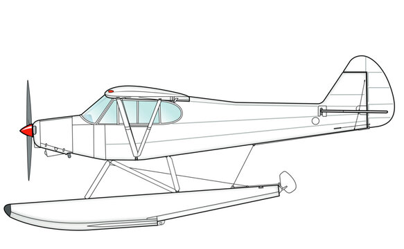 Zweisitziges Wasserflugzeug