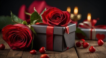 valentines day gifts background, happy gifts, valentines day scene, gifts for valenitnes day, colored gifts with roses