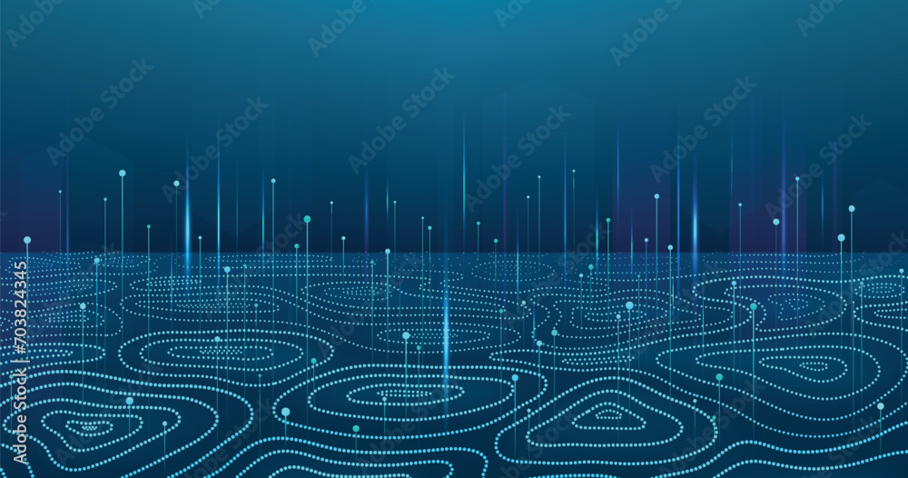 Wall mural big data high speed digital technology background. innovative technological data, internet connectio