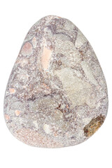 Top view of single gray pebble