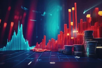 Foto op Plexiglas stock market concept stock market financial investment diagram generative AI © Art