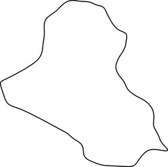 Map of Iraq. Country map outline vector illustration
