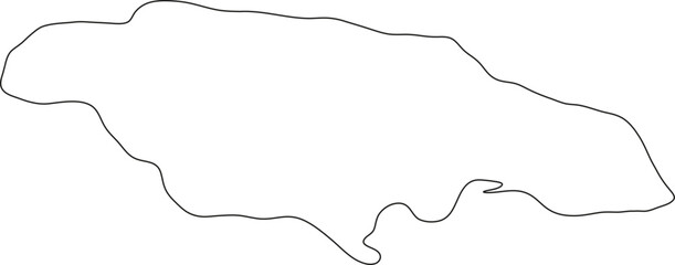 Map of Jamaica. Country map outline vector illustration