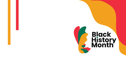 Fototapeta na wymiar Black history month awareness banner design