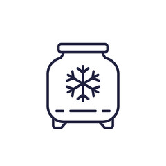 cryo bank, nitrogen cryogenic storage line icon, medical cryobank vector