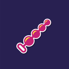 anal beads icon, vector design