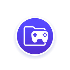 game folder icon with a gamepad