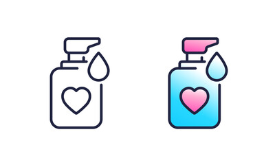 lubricant, sex lube icon in line and outlined style