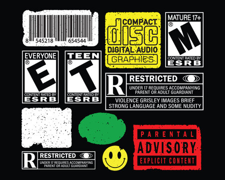 Cool Trendy Patches Vector Design. collection of fully editable stickers.