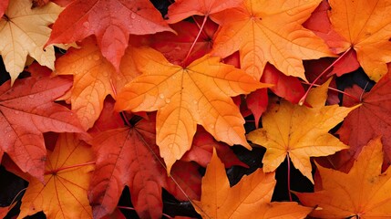 Naklejka na ściany i meble Autumn leaves 