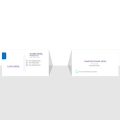 Creative and modern business card template.
Simple and Clean blue  and White Business Card Template.Business cards template perfect for your company business card with front and back presentation. 
