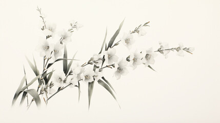 grass and reeds, Chinese Ink wash painting