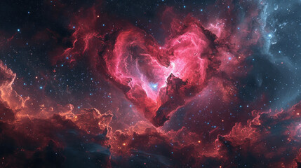 Heart of the Cosmos A Stellar Valentine - obrazy, fototapety, plakaty