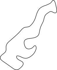 Map of Monaco. Country map outline vector illustration
