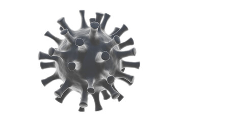3d render of flu or virus for epidemic disease
