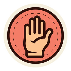 Obraz premium stop gesture hand sign icon