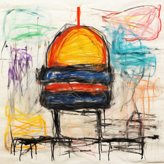  Kids drawing of a hamburger by Generative AI