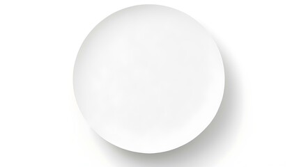 White round Paper Note on a white Background. Brainstorming Template with Copy Space